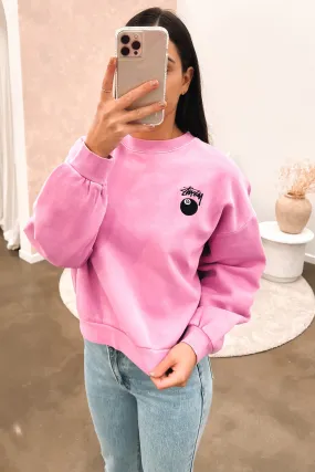 8 Ball Cropped Crew Candy Pink