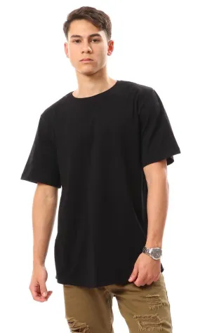 94685 Basic Solid Short Sleeves T-Shirt - Black