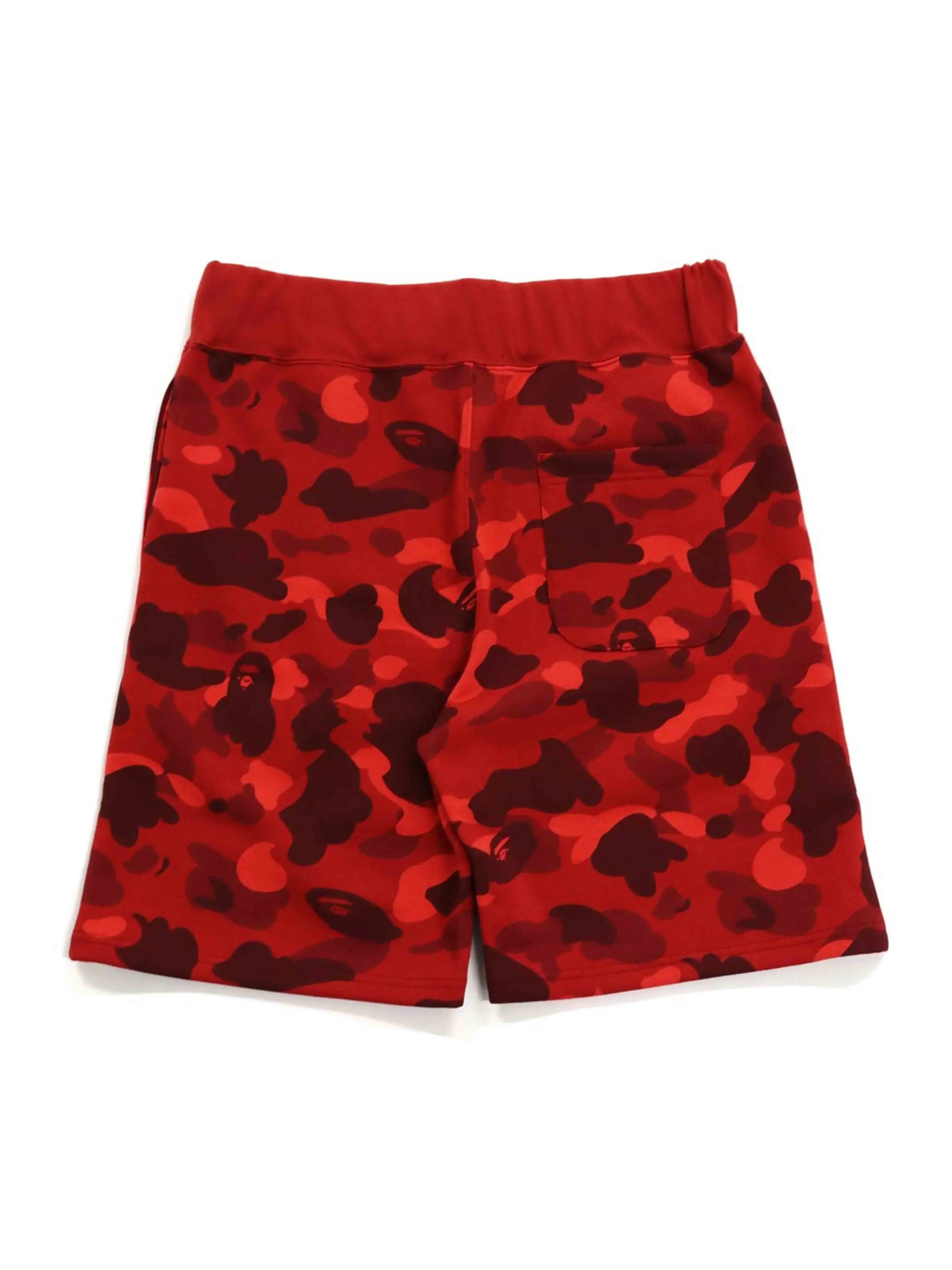 A Bathing Ape Colour Camo Sweat Shorts Red