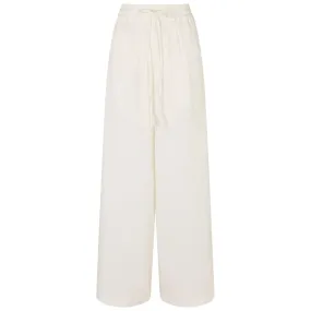 Accessorize London Women's White Crinkle Beach Trousers Large