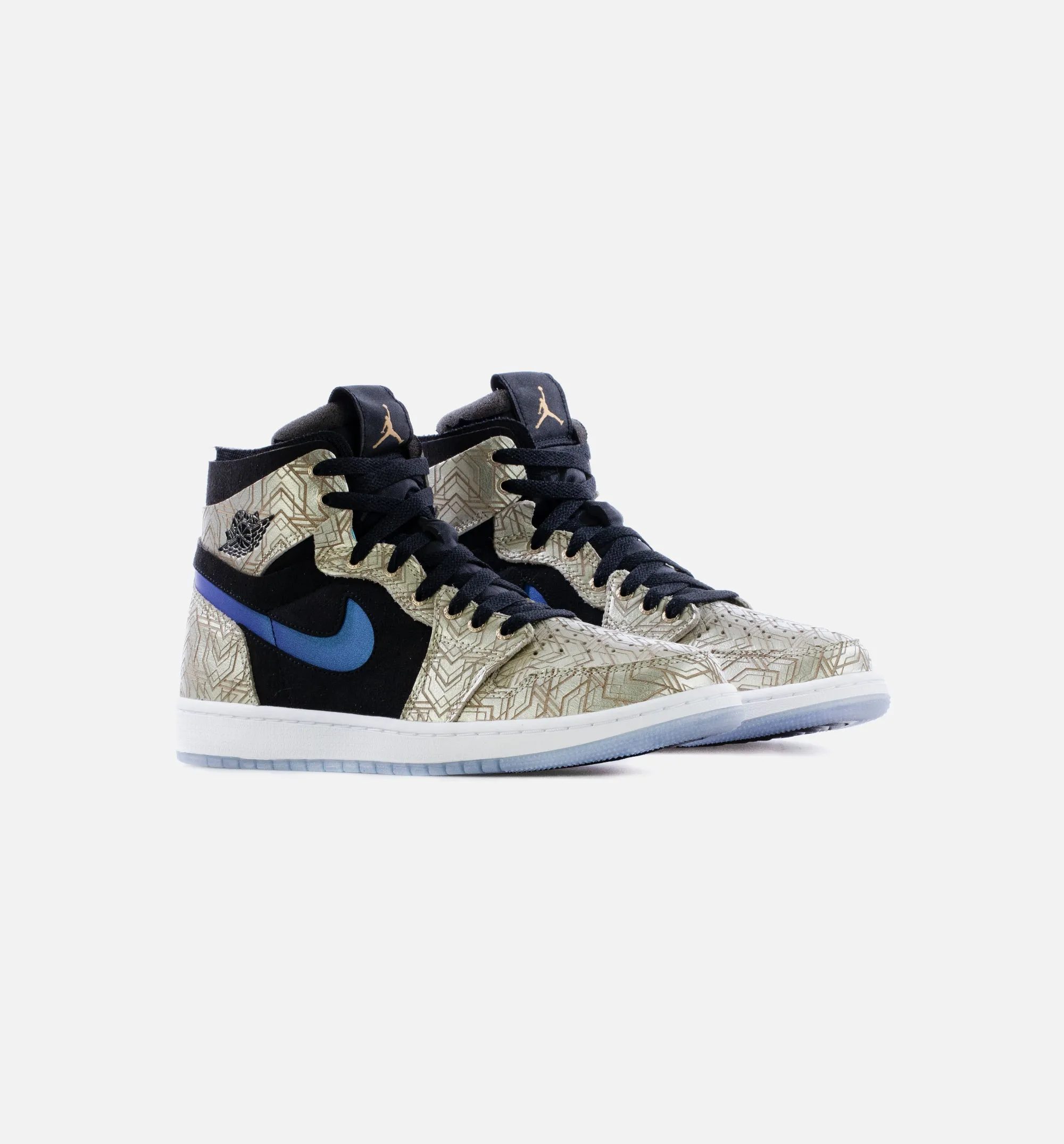 Air Jordan 1 Zoom CMFT Gold Laser Mens Lifestyle Shoes - Gold/Black/Blue Free Shipping