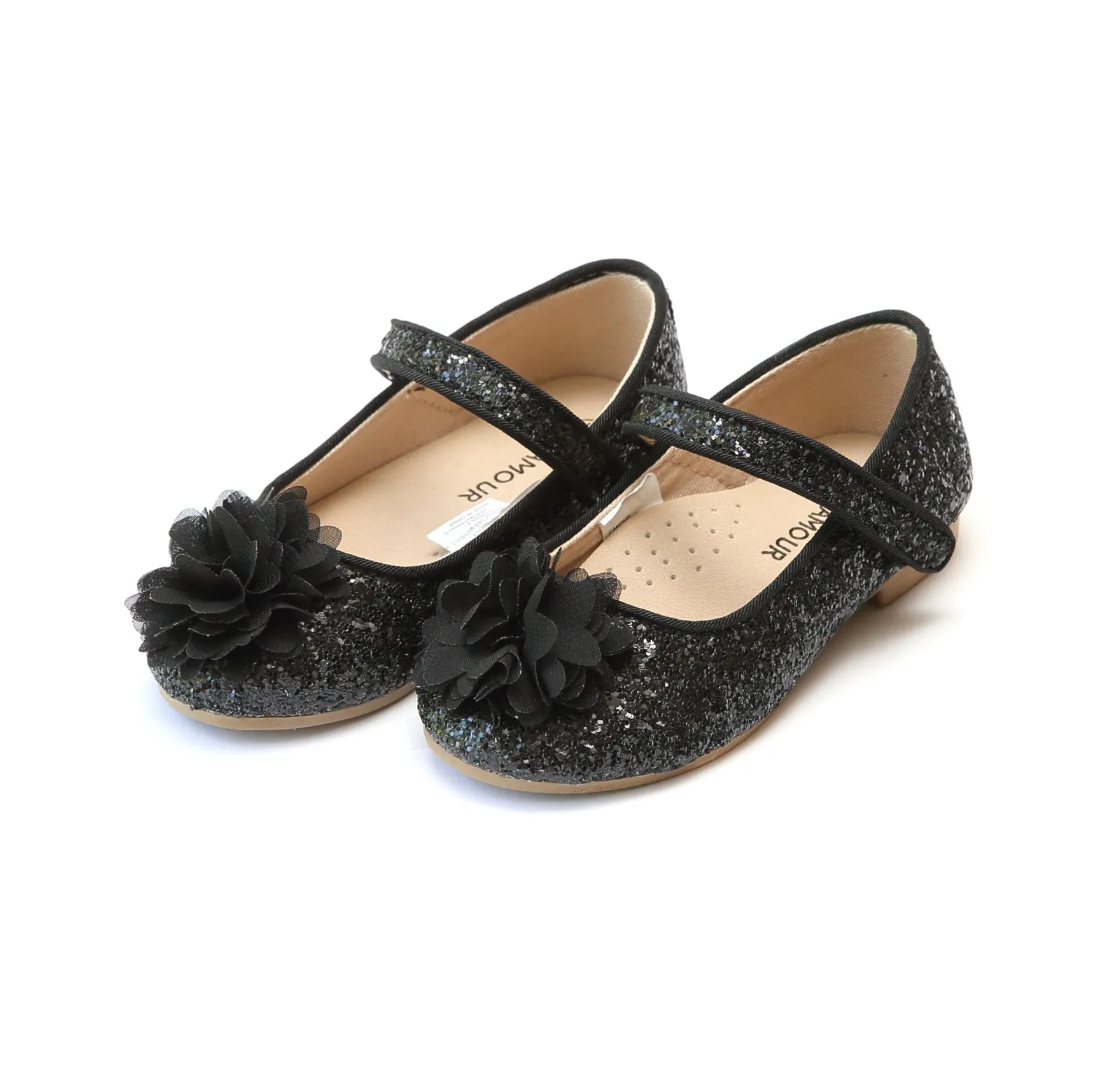 Alice Glitter Flower Flat