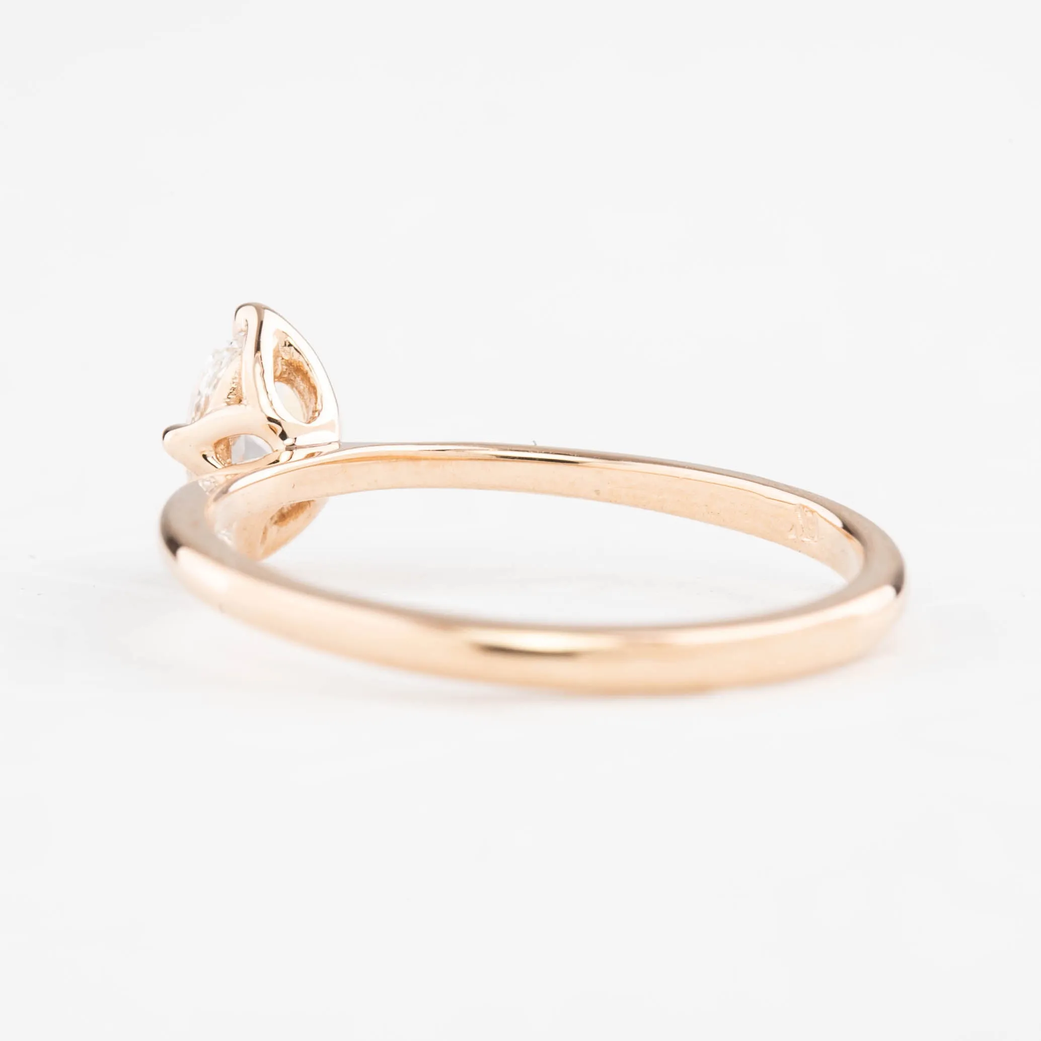 Alice Ring, 0.26ct Oval Rose Cut Diamond, 14k Rose Gold (One of a kind)