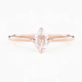 Alice Ring, 0.26ct Oval Rose Cut Diamond, 14k Rose Gold (One of a kind)