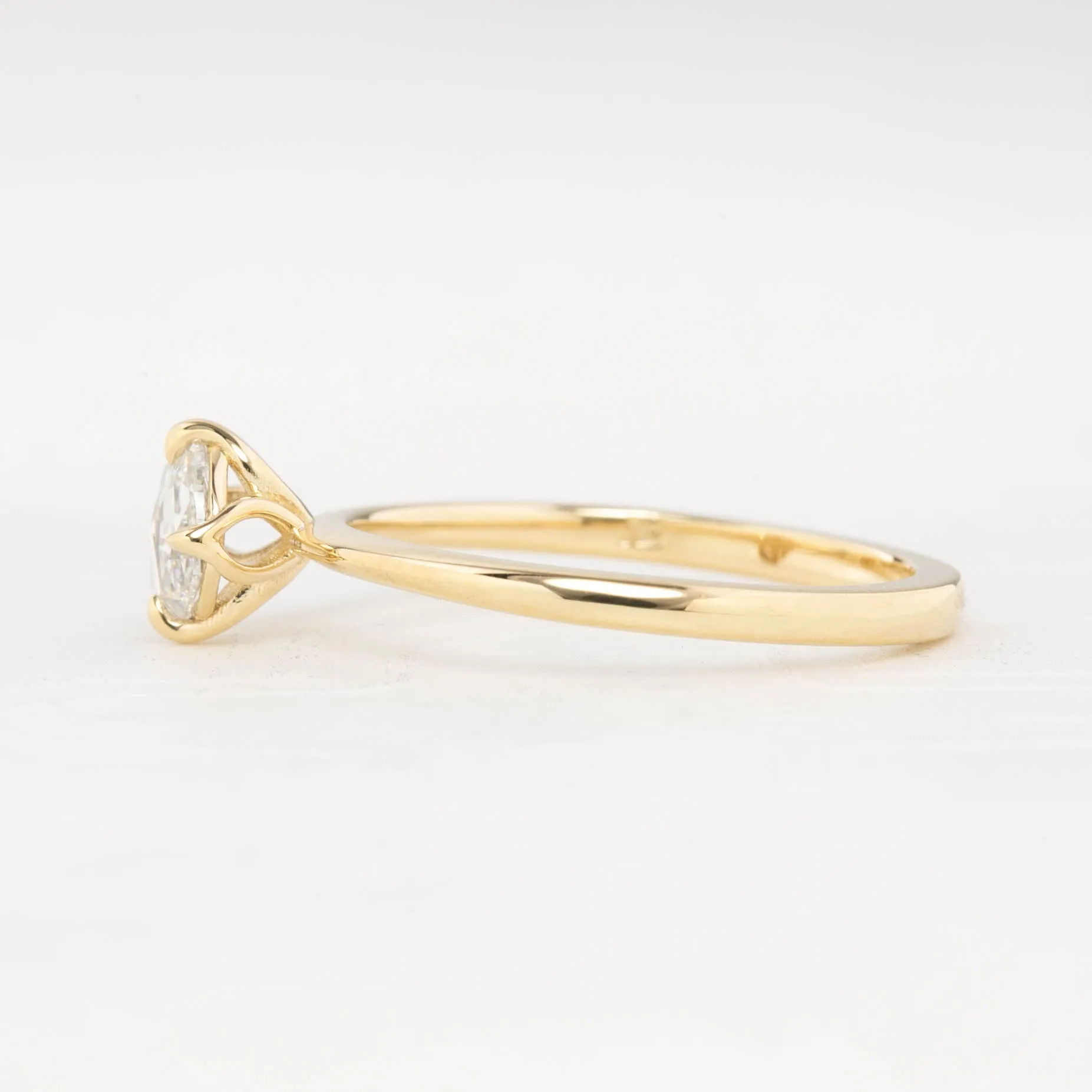 Alice Ring, 0.40ct Round Rose Cut Diamond, 14k Yellow Gold (One of a kind)