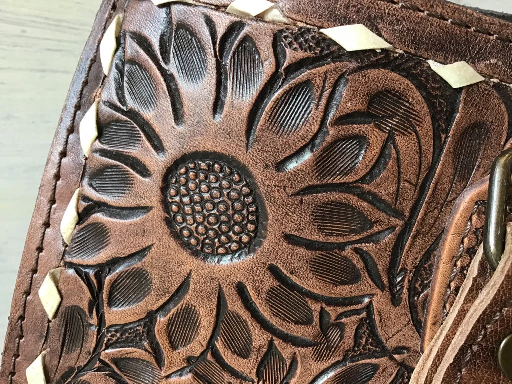 American Darling Tooled Buckstitched Briefcase Tote