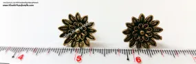 Antique Gold Flower Studs 1