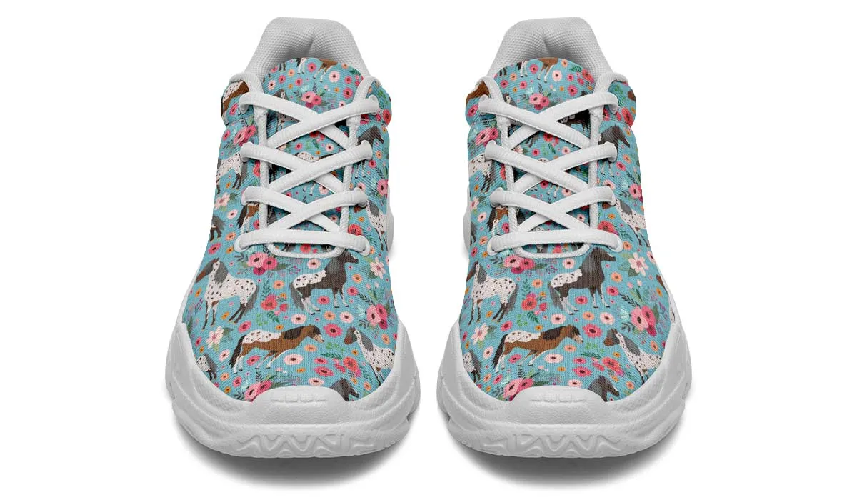 Appaloosa Horse Flower Chunky Sneakers