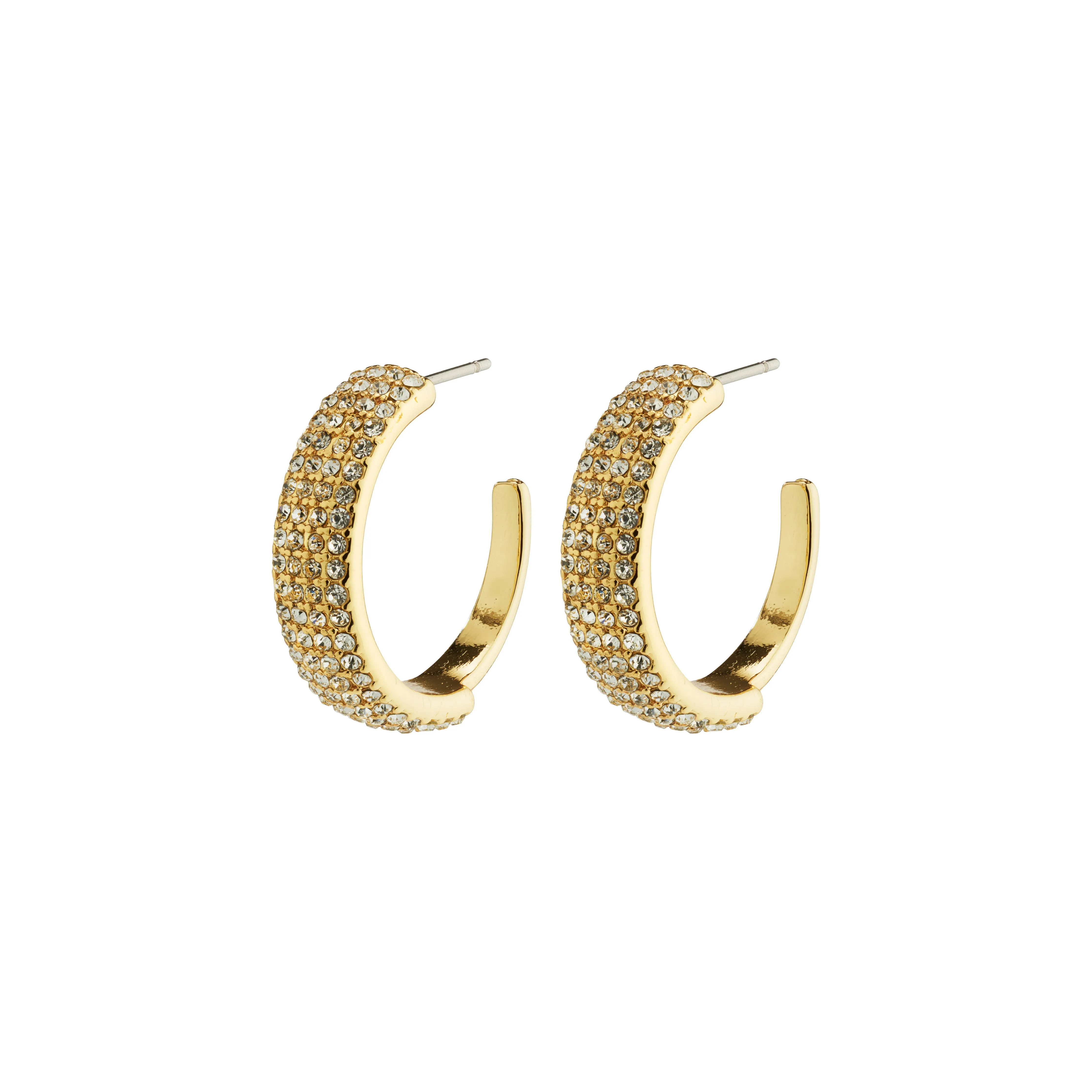 Aspen Rec Crystal Hoops | Gold