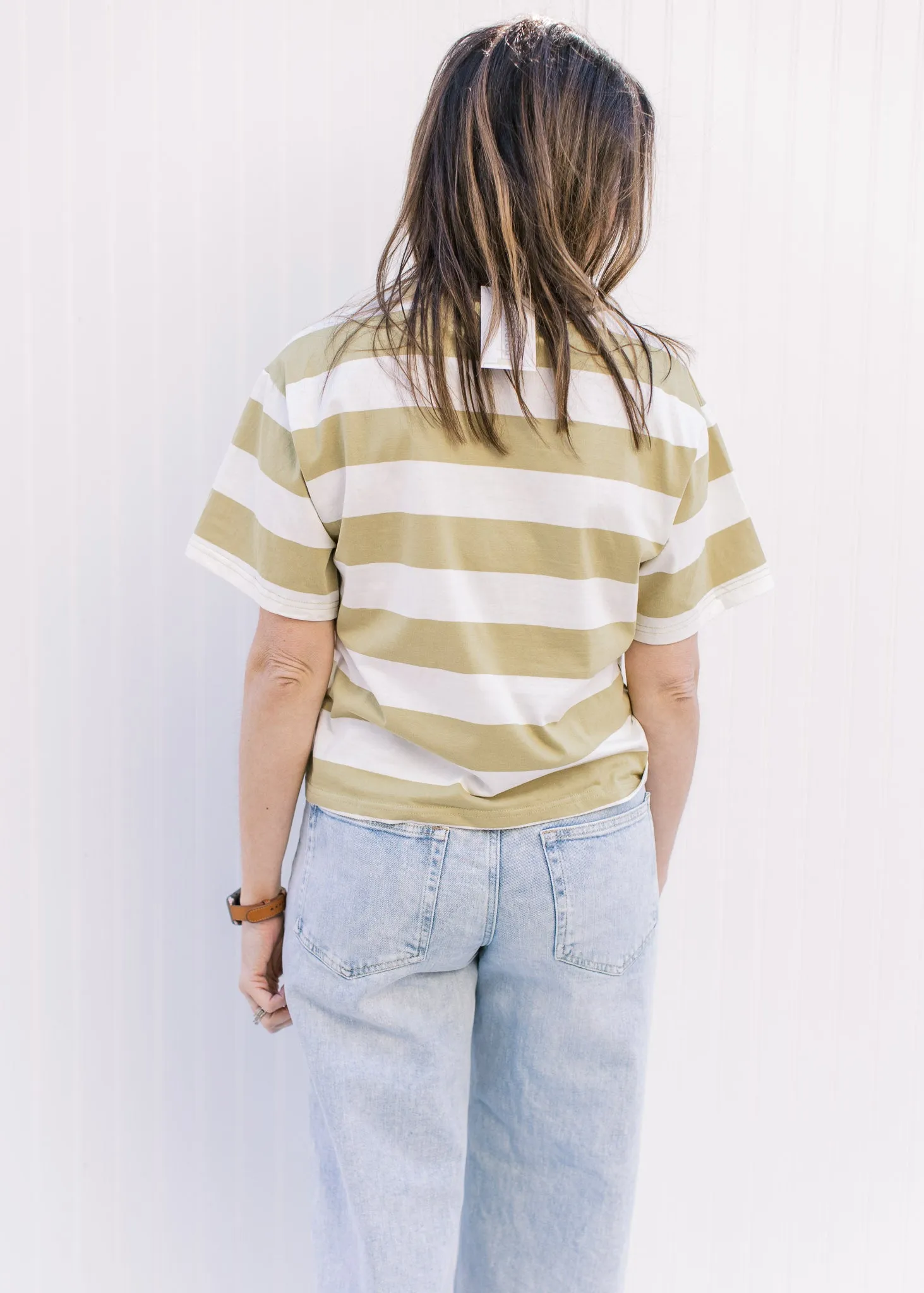 Avocado Stripe Top