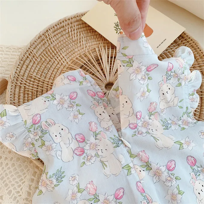 Baby Kid Girls Flower Cartoon Dresses