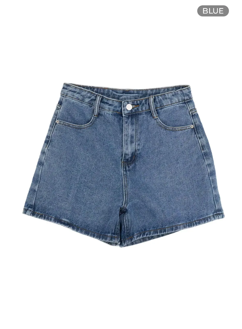 Basic Denim Light Washed Shorts OU411