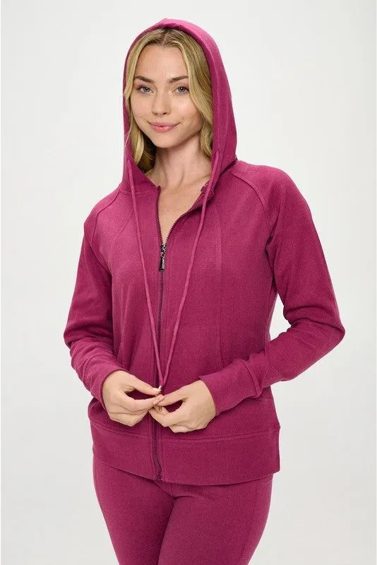 Basic Fall Casual Active Hoodie Set