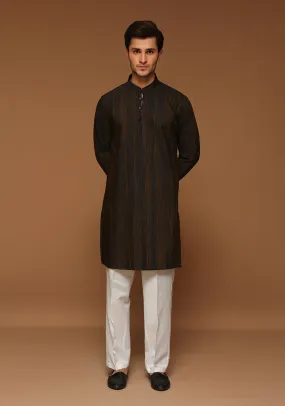 Basic Poly Viscose Moonless Night Slim Fit Kurta