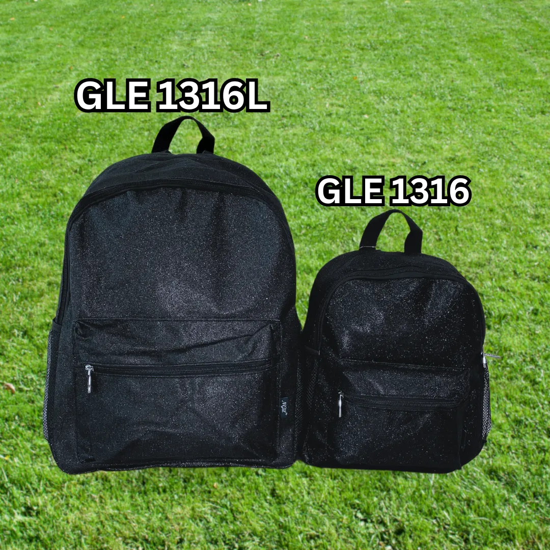 Black Glitter Large Gymnastics Competition backpacks and Cheer Dance Backpack