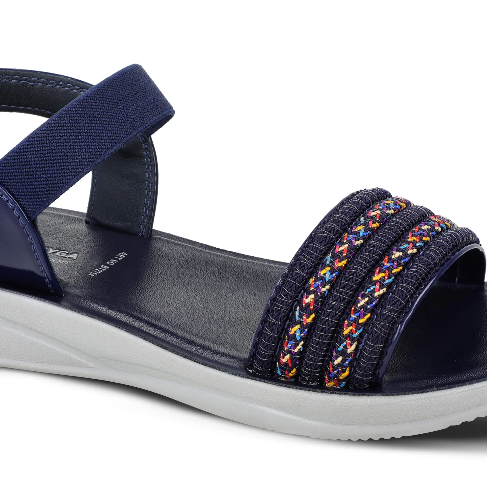 Blue Tyga Womens Ankle Strap Heel Sandal  - BT2714 Navy Blue