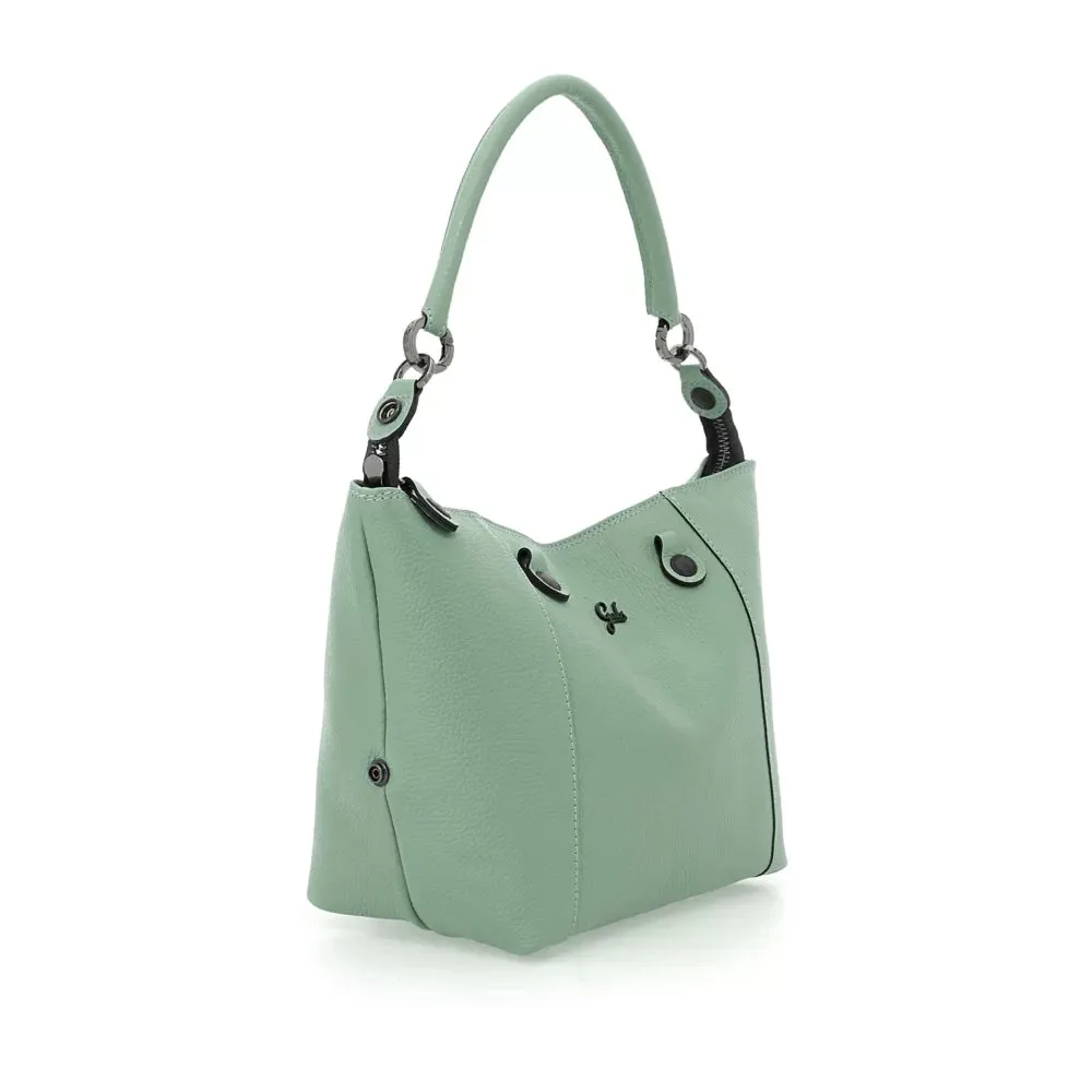 Borsa Donna a Mano con Tracolla GABS G3 PLUS in Pelle Martellata Tea Verde Medium