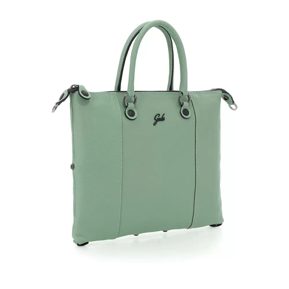 Borsa Donna a Mano con Tracolla GABS G3 PLUS in Pelle Martellata Tea Verde Medium