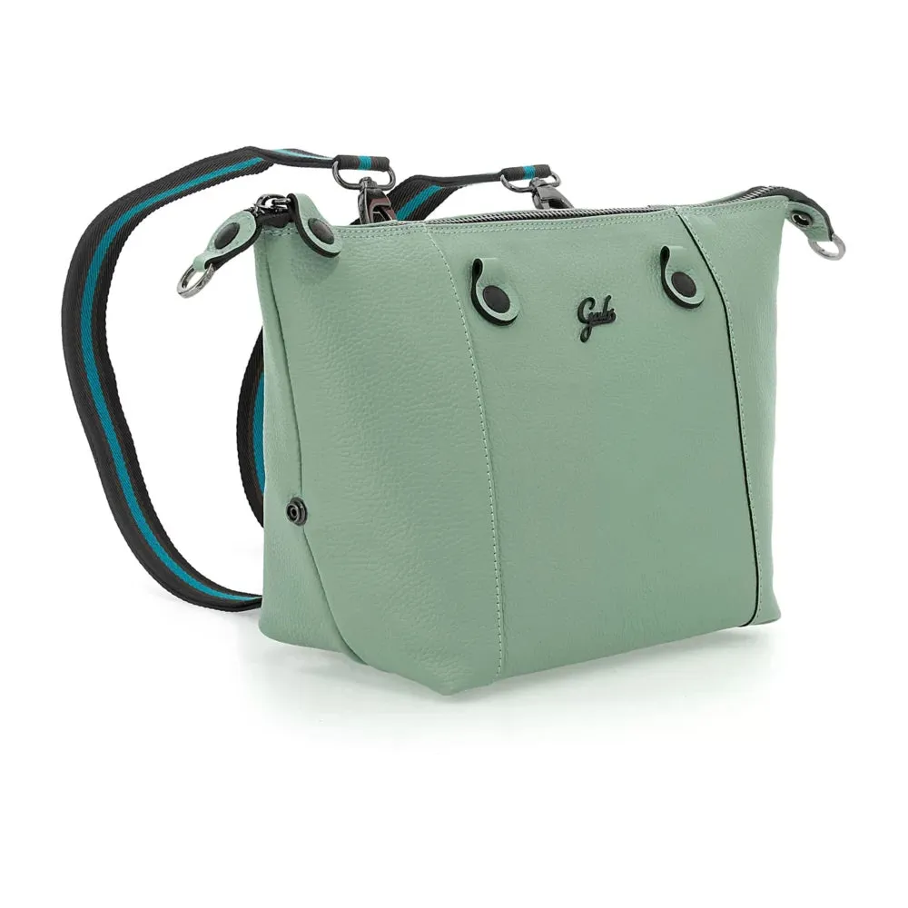 Borsa Donna a Mano con Tracolla GABS G3 PLUS in Pelle Martellata Tea Verde Medium