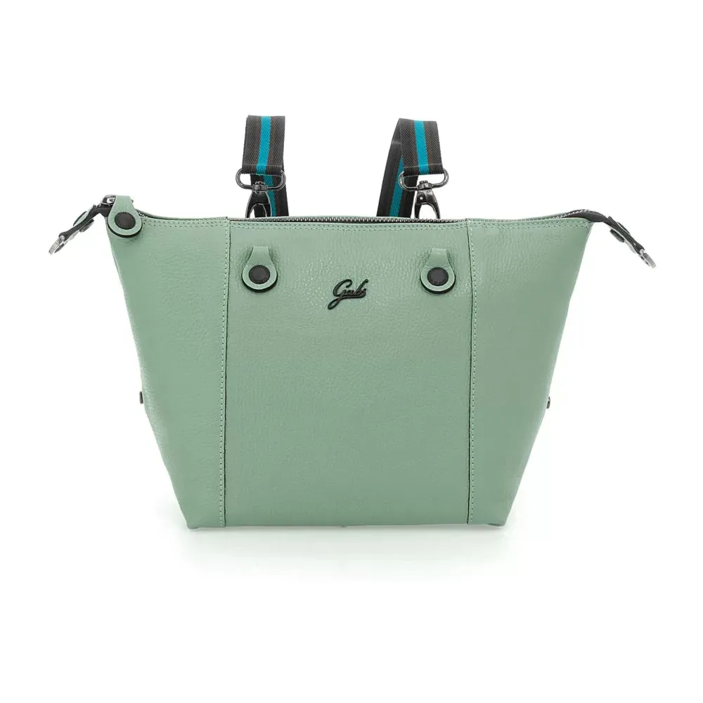 Borsa Donna a Mano con Tracolla GABS G3 PLUS in Pelle Martellata Tea Verde Medium