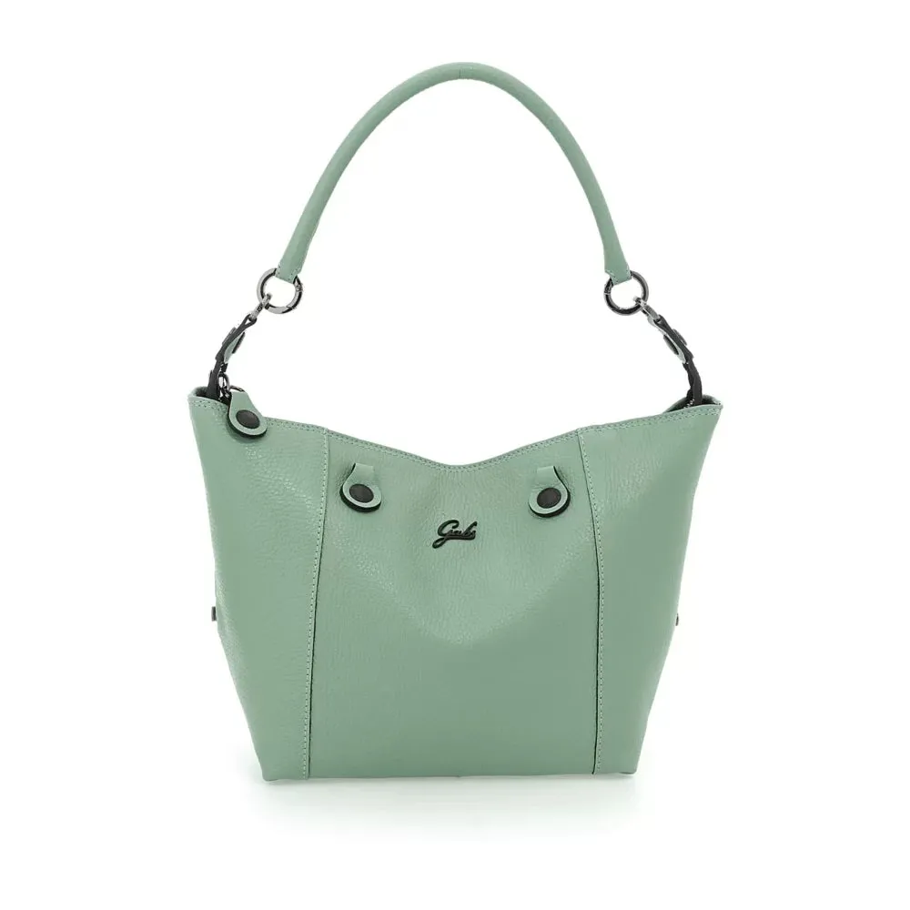 Borsa Donna a Mano con Tracolla GABS G3 PLUS in Pelle Martellata Tea Verde Medium