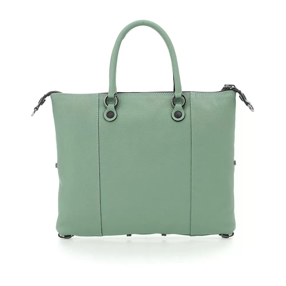 Borsa Donna a Mano con Tracolla GABS G3 PLUS in Pelle Martellata Tea Verde Medium