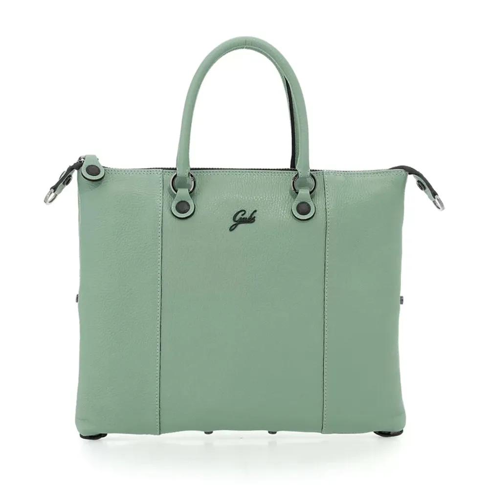 Borsa Donna a Mano con Tracolla GABS G3 PLUS in Pelle Martellata Tea Verde Medium