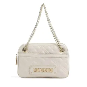 Borsa Donna a Spalla LOVE MOSCHINO linea Lettering Logo Avorio