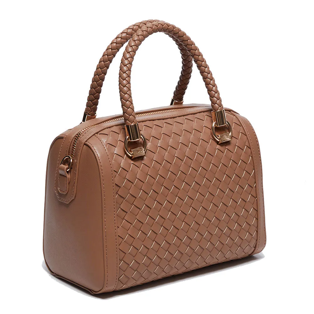 Borsa Donna Bauletto a Mano LIU JO Better Intrecciato Marrone