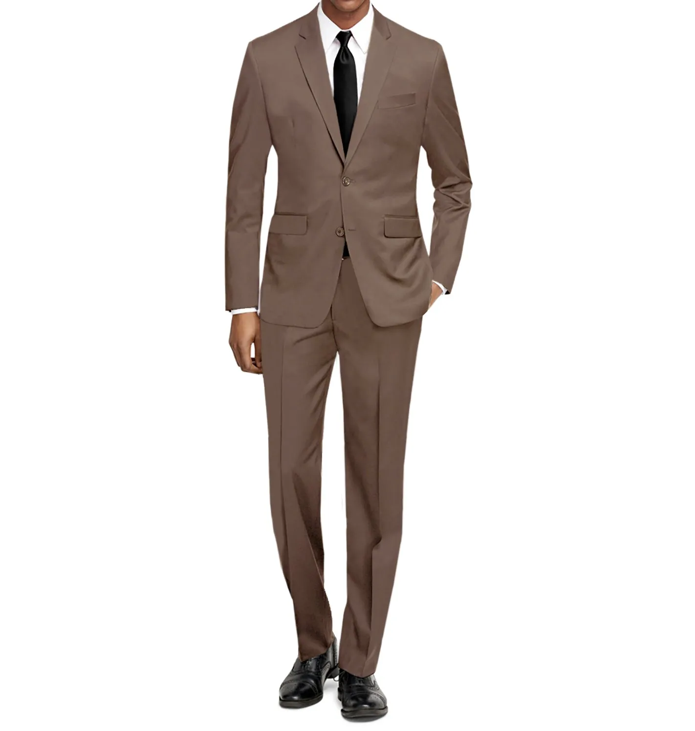 Braveman Men's Formal Two Piece 2-Piece Slim Fit Cut Suit Set