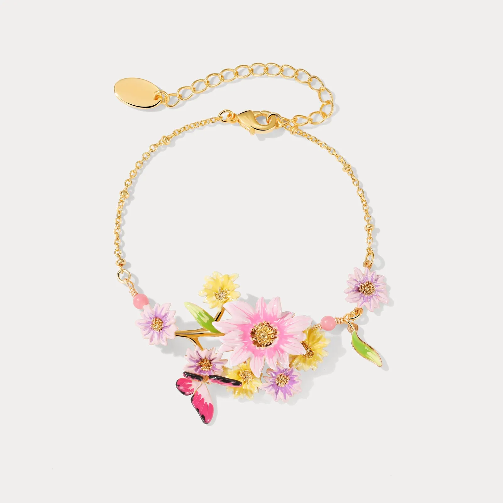 Butterfly Love Flower Bracelet