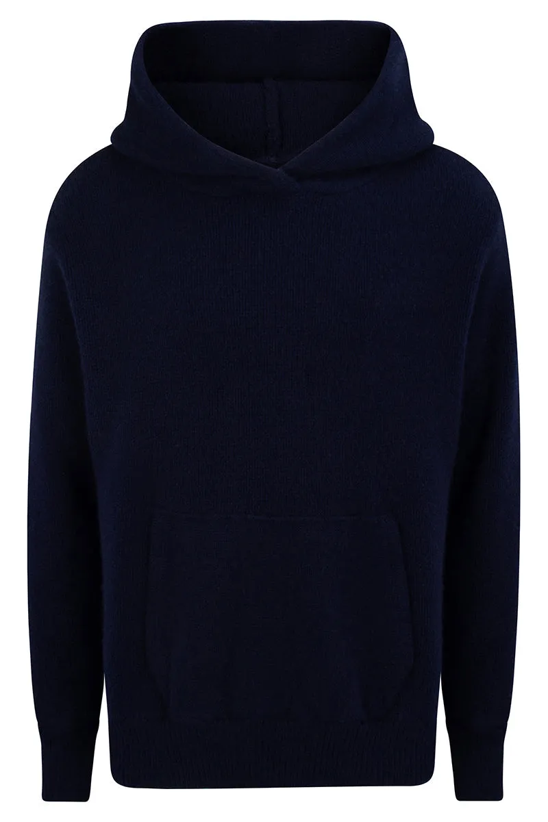 Cable Knit Cashmere Crop Hoodie