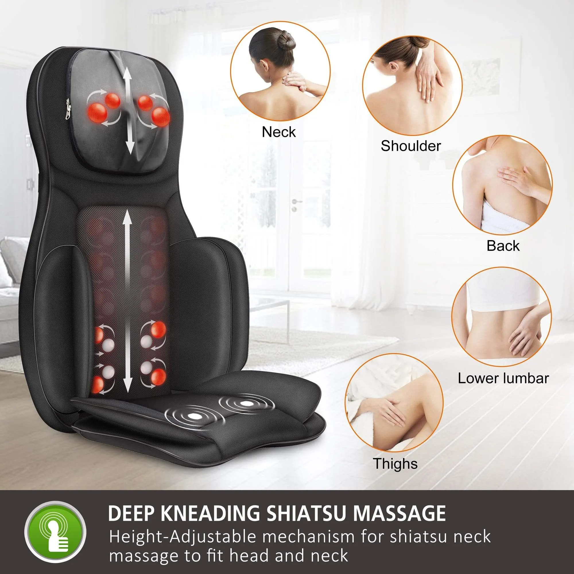 Certified Refurbished - Shiatsu Full Body Massage Chair with Heat & Kneading Air Compress - 236