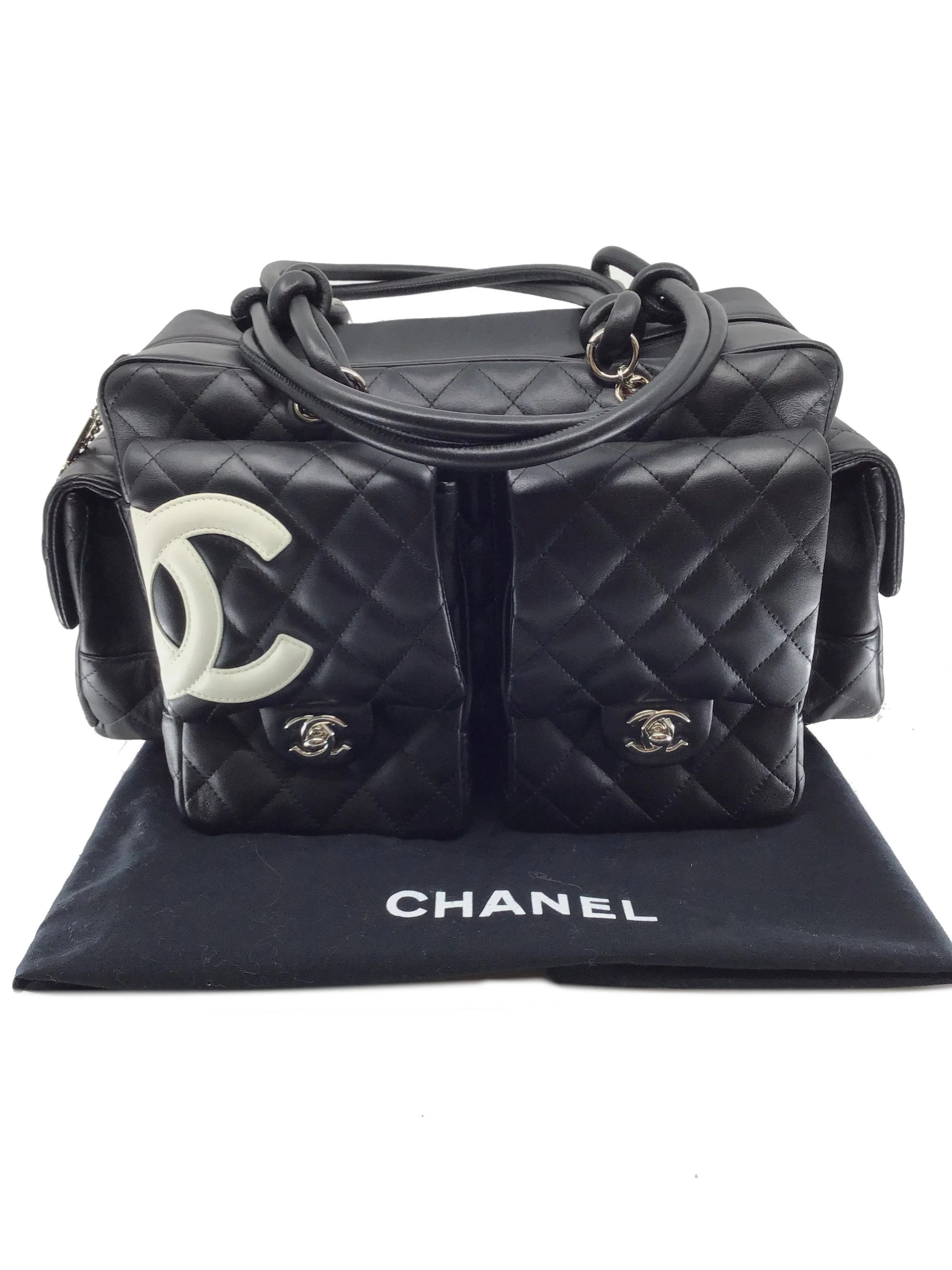 Chanel Quilted Leather Ligne Cambon Reporter Bag