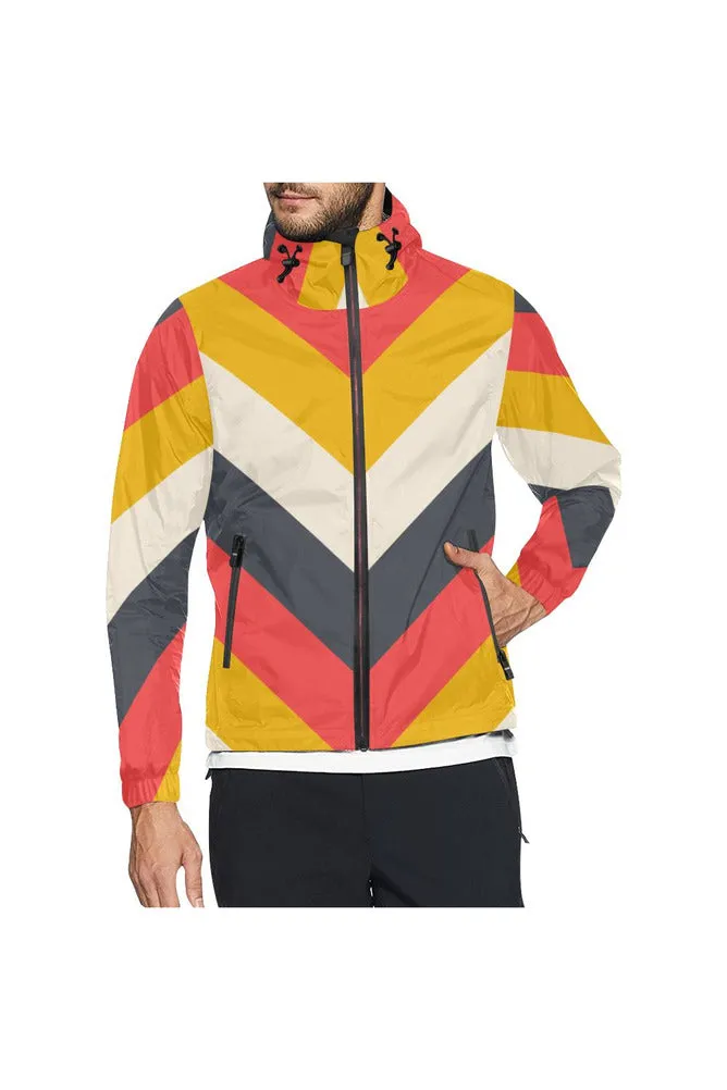 Chevron All Over Print Windbreaker for Men