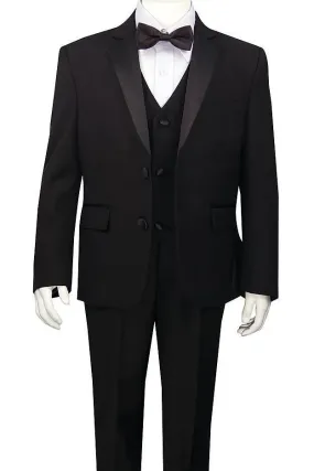 Classic Black 5 Piece Boy's Tuxedo