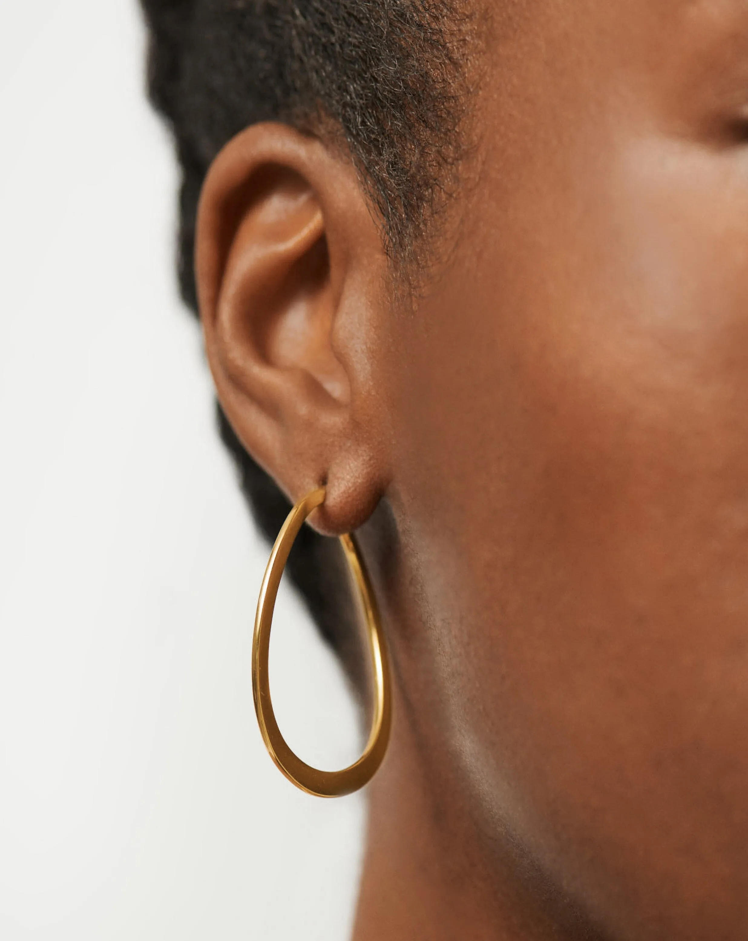 Classic Curve Large Hoop Earrings | 18ct Gold Plated Vermeil