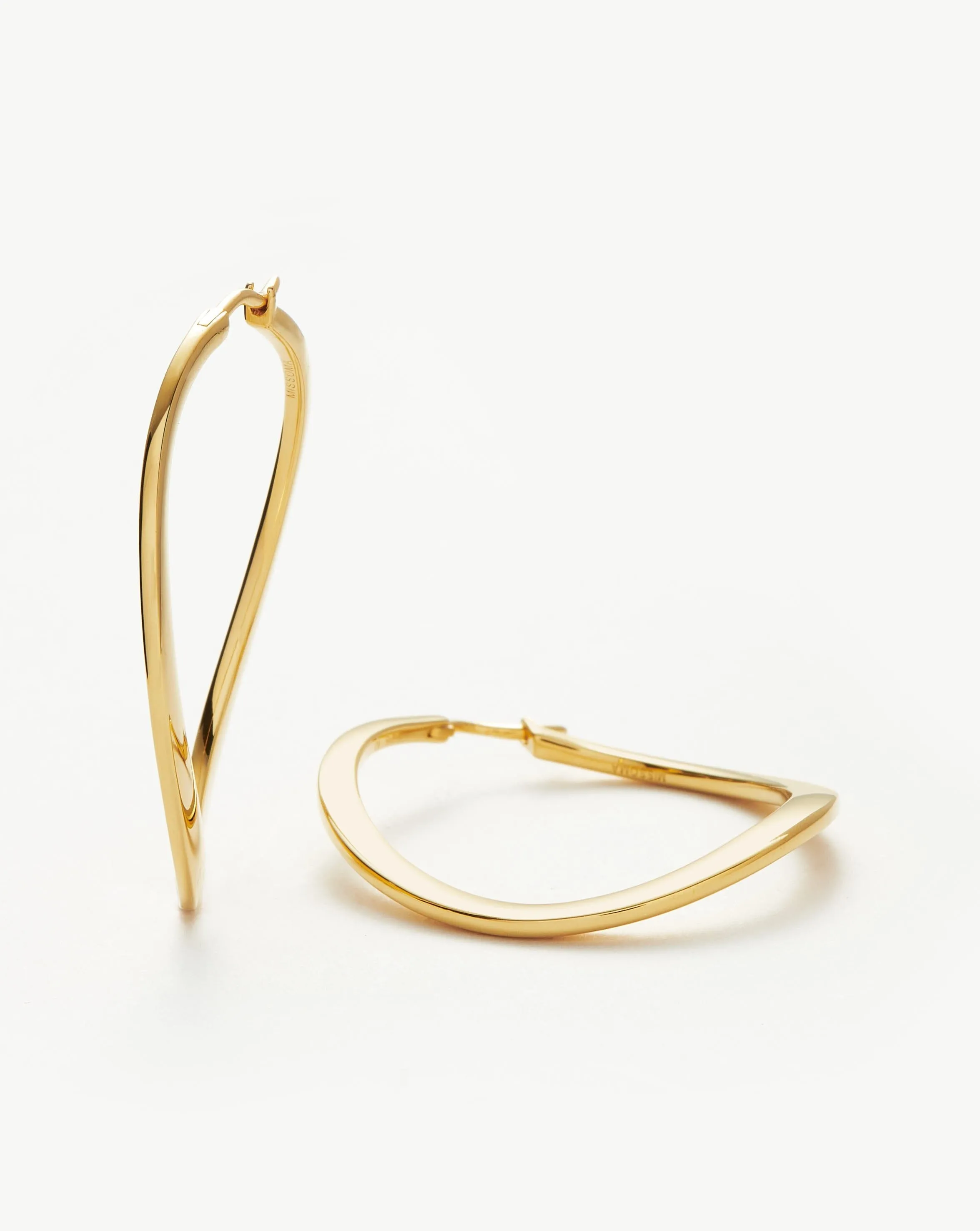 Classic Curve Large Hoop Earrings | 18ct Gold Plated Vermeil