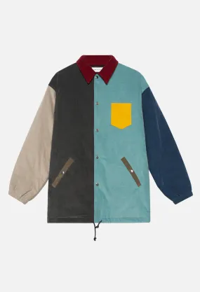 Corduroy Paneled Coach's Jacket / Multi