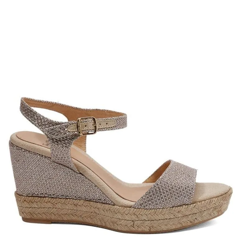 Cotton Blend Wedge Espadrille for Women - Agnes-S