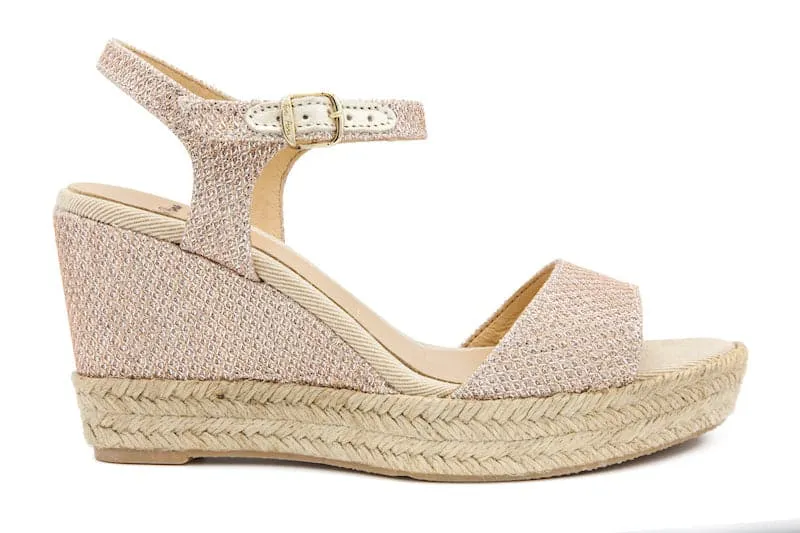 Cotton Blend Wedge Espadrille for Women - Agnes-S