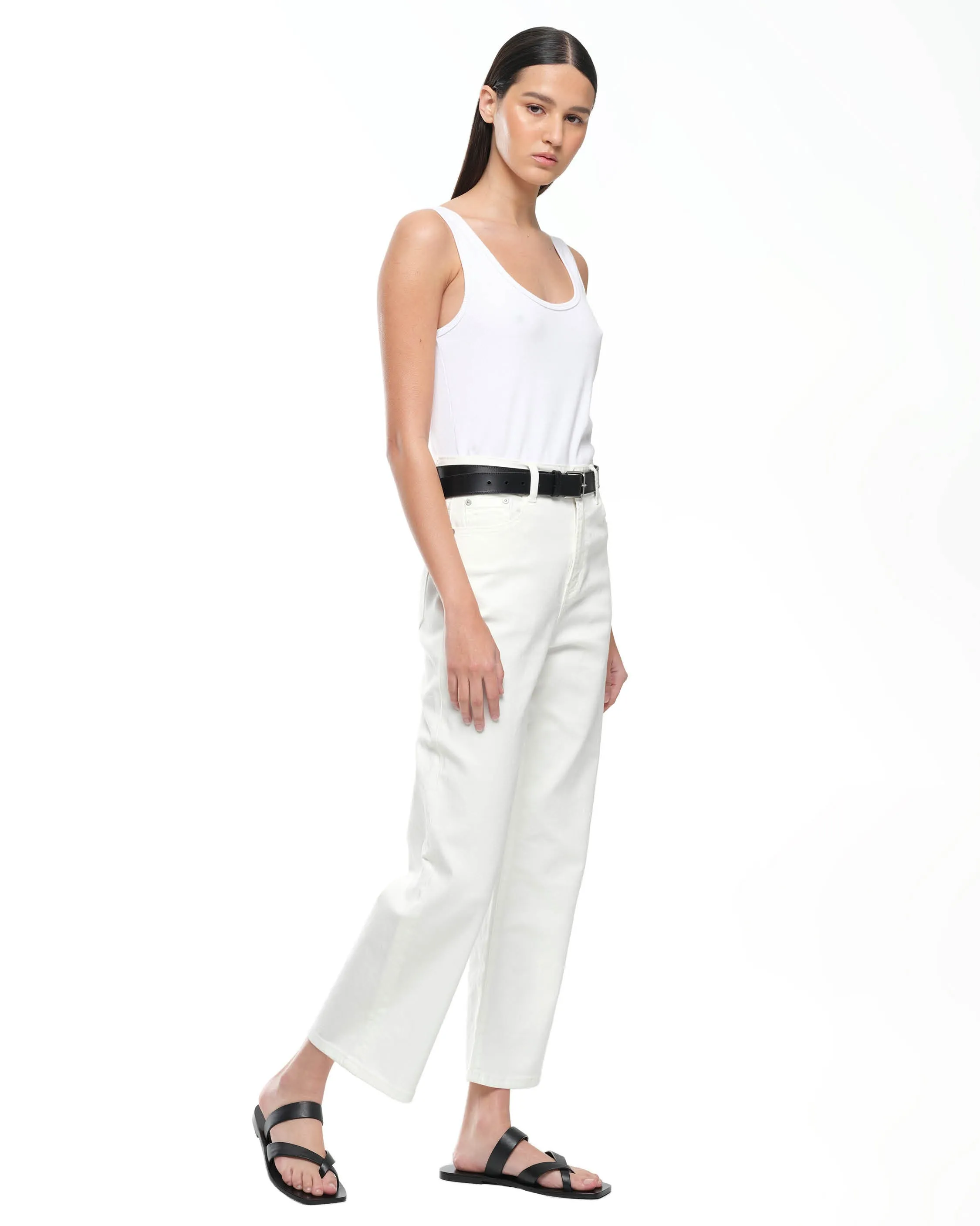 CROP WIDE LEG - OFF WHITE