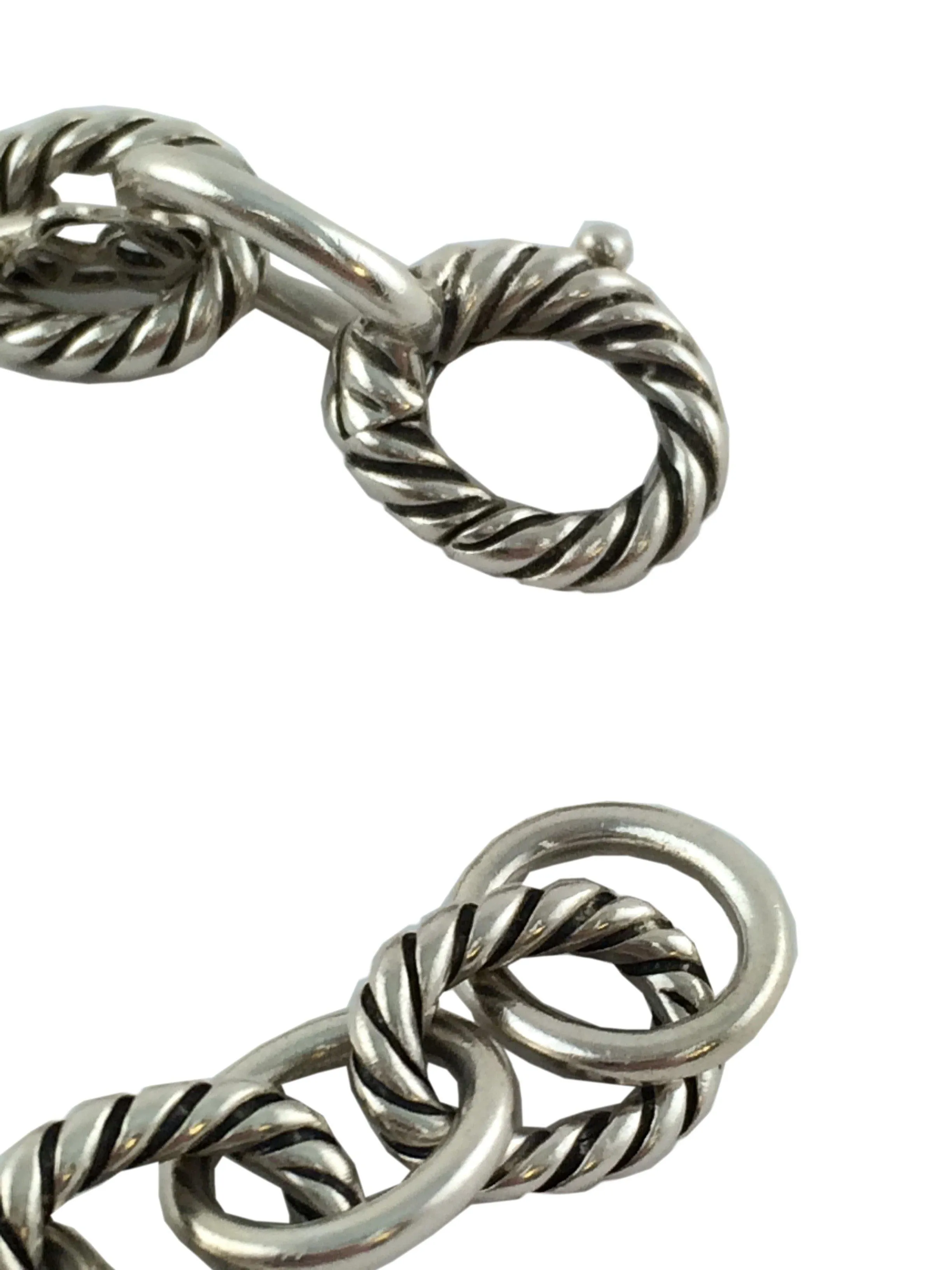 David Yurman Cable Collectibles Oval Link Charm Bracelet