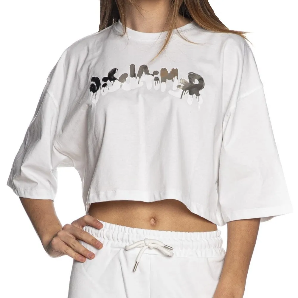 Disclaimer T-Shirt Crop Donna