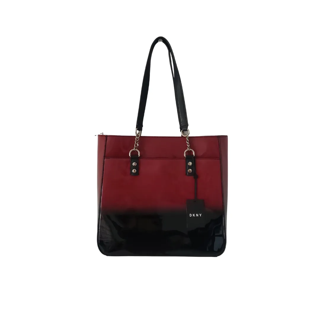 DKNY Red and Black Jelly Convertible Tote Bag | Brand New |