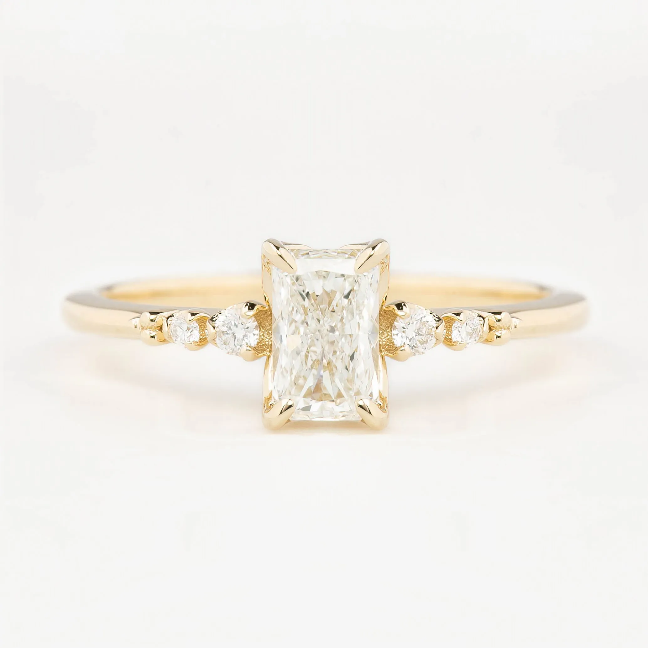 Estel Luxe Ring 0.71ct Radiant Diamond, 14K Yellow Gold, GIA Certified (One of a kind)