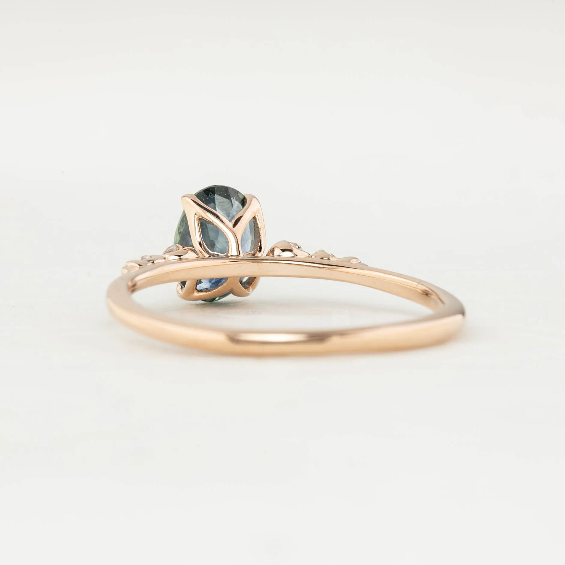 Estel Luxe Ring - 1.15ct Montana Sapphire Ring, 14K Rose Gold, One of a kind