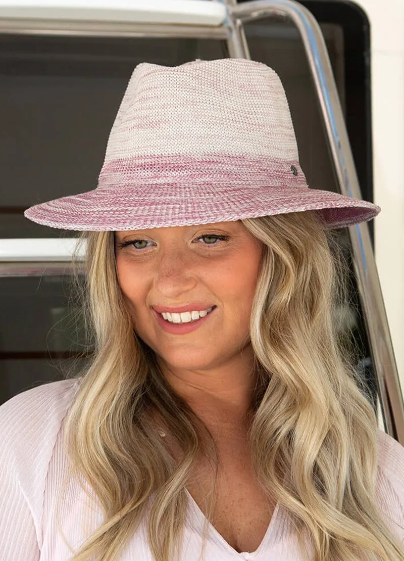 Evoke Hat Ladies Maddi Fedora Mixed Pink