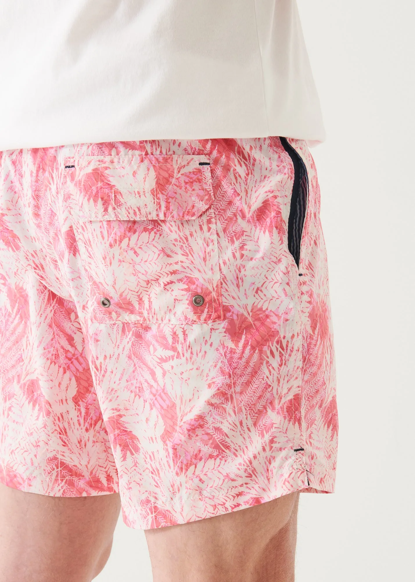 FADED LEAF PRINT SWIM SHORT