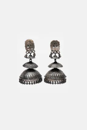 Flower Cut Work Three Layered Jhumkis